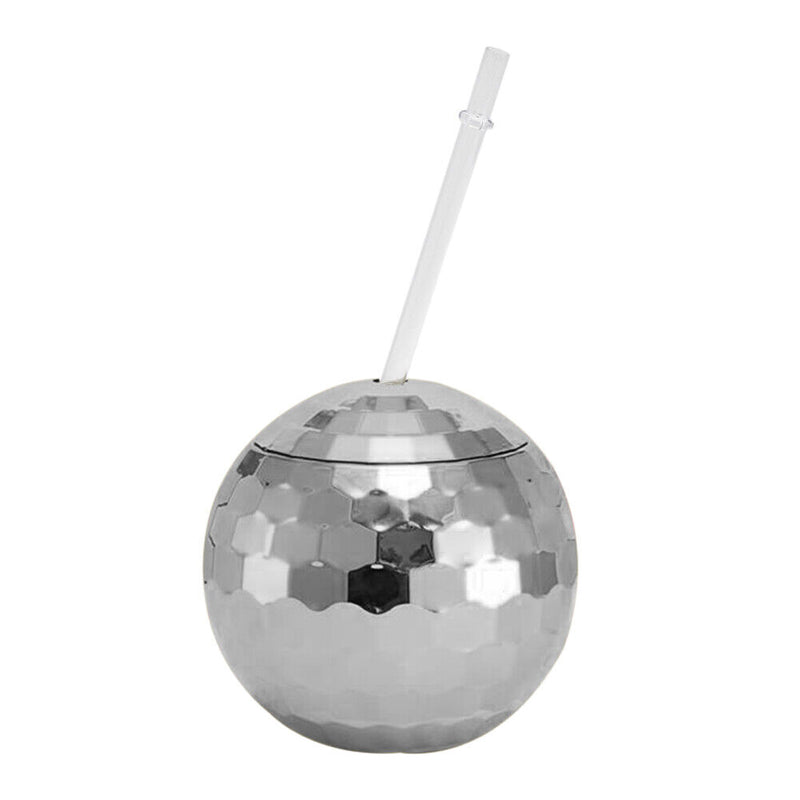 600ml Disco Ball Cups Cocktail Nightclub Party Straw Wine Glass Drinking Mu