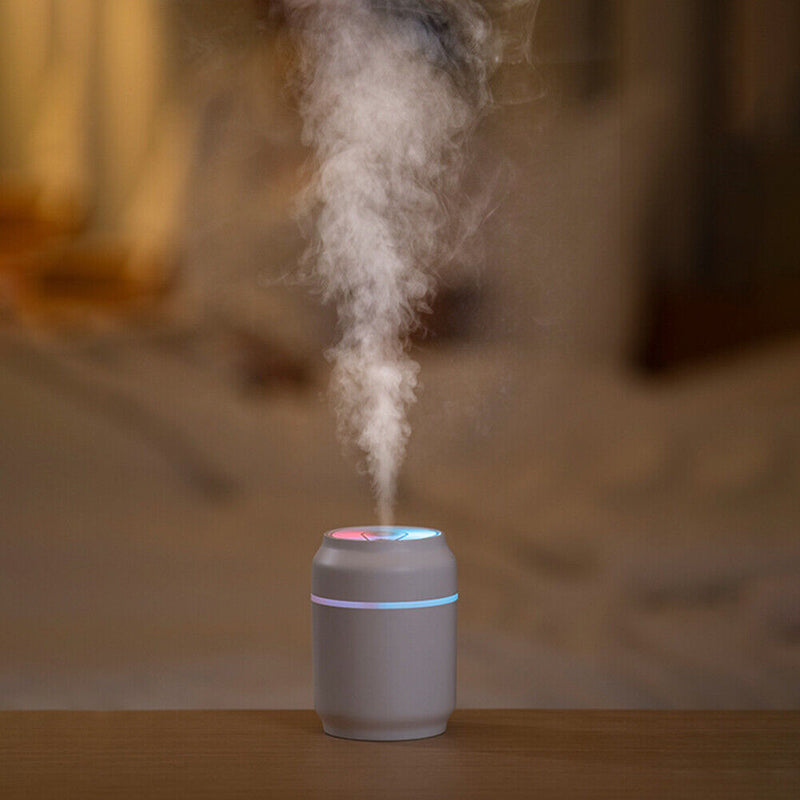 USB Cans Air Humidifier Diffuser Electronic Colorful Night Light Spray Purifier