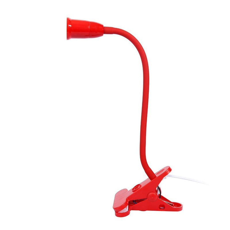 Universal AC 110-220V Bulb Clip Holder E26/E27 Socket LED Lamp Base (Red)