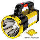 LED+COB Portable Flashlight Spotlight Searchlight 4-level Hand-held Lamp Newly