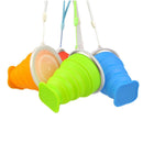 5pcs/set Silicone Outdoor Travel Cycling Foldable Water Bottle Portable Tea Cups