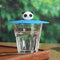Transparent Torx Silicone Cup Cover Leak Proof Cartoon Lid (Blue Panda)