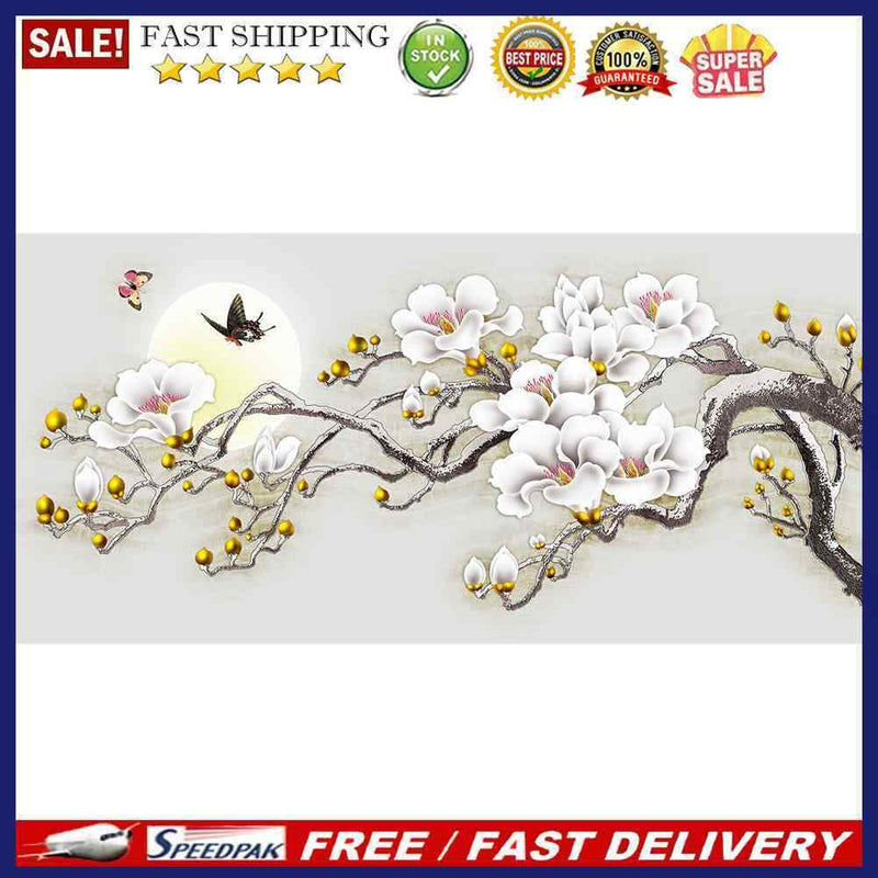 5D Flower Butterfly Diamond Painting DIY Drawing Full Round Drill Kit Ornam