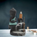 20pcs Incense Cones 1pcs Burner Buddha Waterfall Backflow Stove (Green) Newly