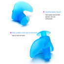 Soft Silicone Swimming Earplugs Nose Clip Set Soundproof Ear Plugs (Blue) Newly