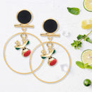 Fashion Women Circle Swimming Earrings Christmas Earrings Jewelry Gift (2)