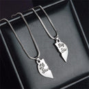 Family Gift Lettering Necklace "Little Sis MOM Big Sis" Love Heart Pendant