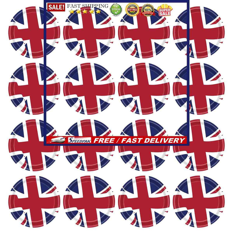UK British Flag Party Supplies - Great Britain Union Jack Plates Tablecloth K