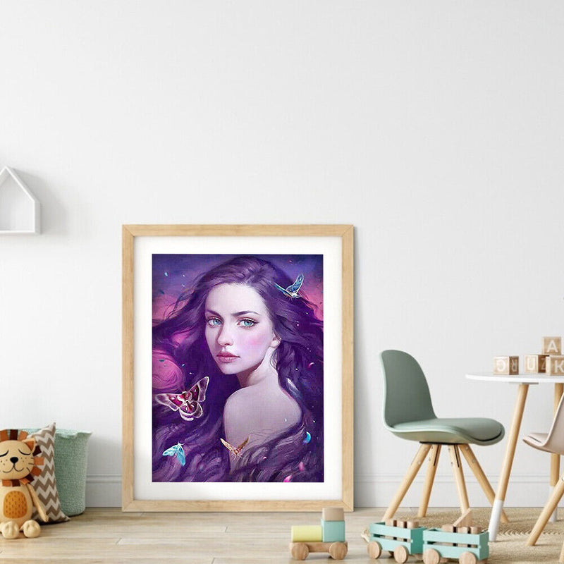 5D DIY Full Round Drill Diamond Painting Beautiful Girl Home Decor Handmade Art