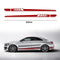 2pcs Car Side Body Vinyl Decals Long Stripe Stickers for Mercedes-Benz(Red)