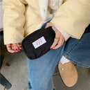 Women Heart Flower Pen Bag Small Zipper Cosmetic Bag (Black Little Heart) Newly