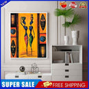 African Modern Woman Art Oil Paint By Numbers Kit Frameless Drawing Picture