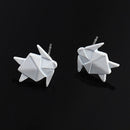 Fashion Women Geometric Folden Ear Stud Creative Earrings Casual Jewelry