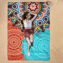 Waterproof Beach BBQ Blanket Outdoor Picnic Camping Playing Mat (Flower)