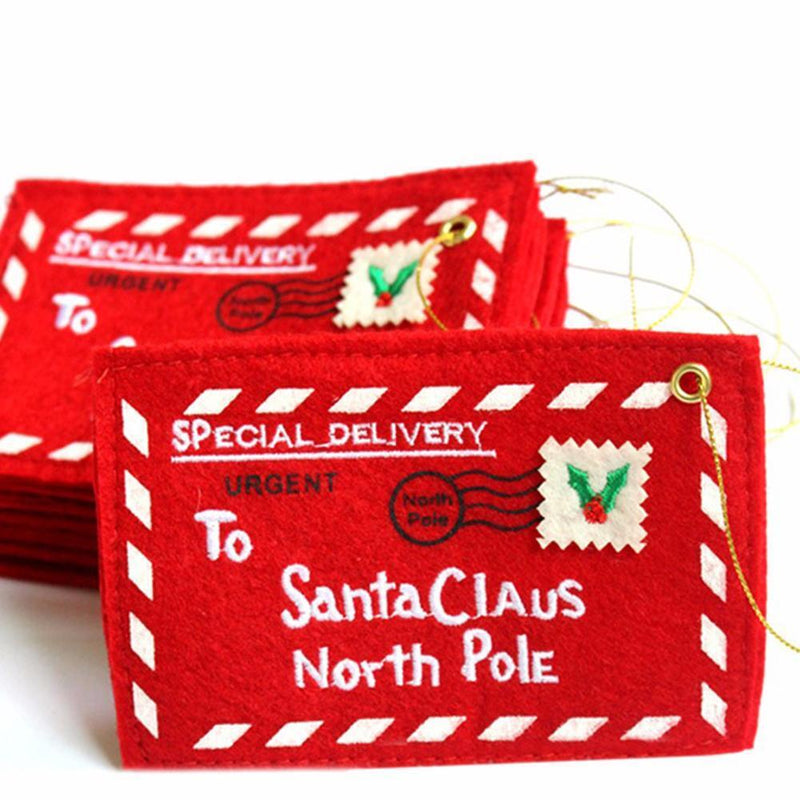 Non-Woven Embroidery Christmas Envelope Xmas Trees Pendant Gift Candy Bags