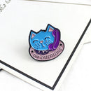 Cartoon Phone Cat Brooches Lapel Pin Women Men Clothing Bags Metal Badge Jewelry