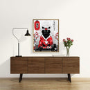 #A Sushi Black Cat Diamond Painting Kits Full Round Drill Home Wall Decor Art
