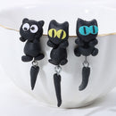 Jewelry Fashion Stud Earrings Polymer Clay Handmade Cat Earring Cartoon Animal