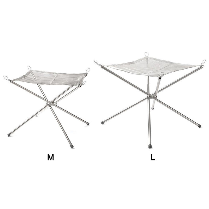 Outdoor Camping Fire Rack Grill Folding Detachable Barbecue Grill (Medium)