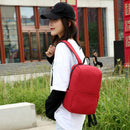 Solid Color Backpacks Oxford Cloth Big Waterproof Sport Knapsack (Dark Red)