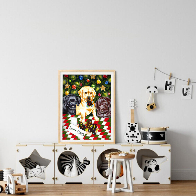Diamond Painting 5D DIY Christmas Dog Full Round Drill Rhinestone Picture
