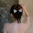 Rhinestone Diamond Headband Bow Ribbon Hair Rope Scrunchies Hair Jewelry