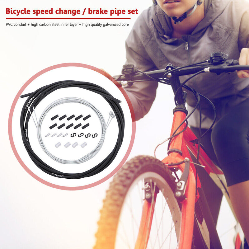 MEROCA Mountain Road Bike Cable Bicycle Brake Inner Wire Tips (Shift Black)