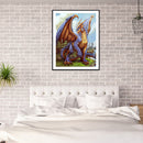 5D DIY Diamond Painting Humanlike Animal Full Round Drill Crafts Mosaic Picture