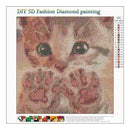 5D DIY Full Drill Diamond Painting Cat Cross Stitch Embroidery Kit Wall Art