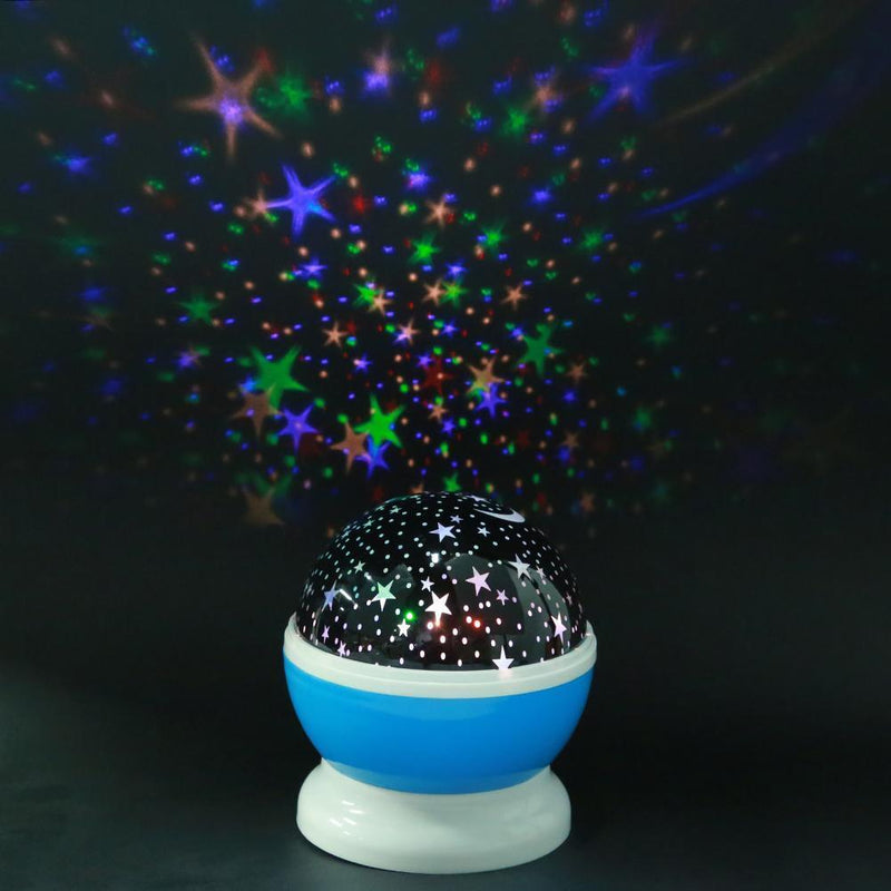 Rotating Projector Starry Night Lamp Projection LED Lights Xmas Gift(Blue) Newly