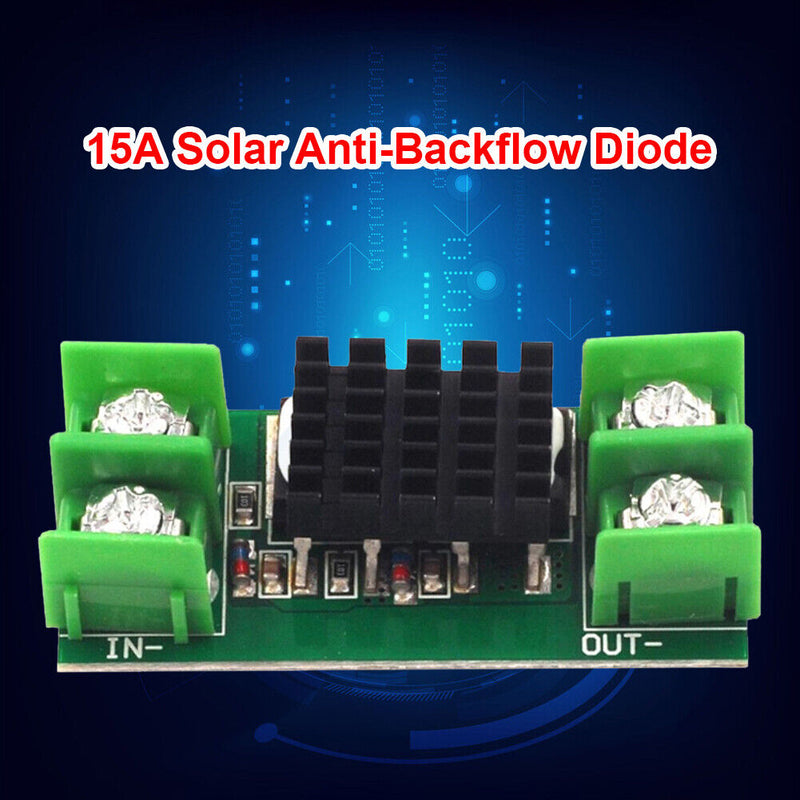 15A 5-60V Solar Panel Anti Reverse Irrigation Ideal Diode Battery Charging