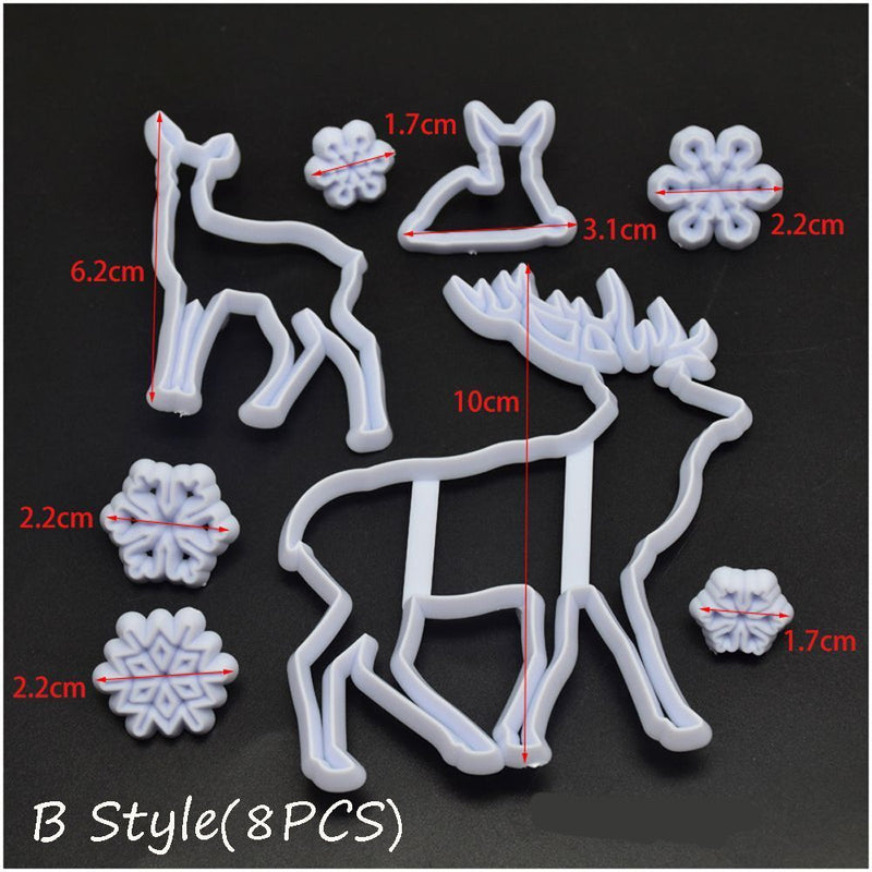Xmas Elk Cookies Cutter Baking Mould Cake Decorating Christmas Biscuit Mold