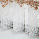 Peony Curtain Living Room Bedroom Home Door Window Curtain (Coffee) Newly