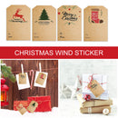 Christmas Kraft Gift Tag Stickers Xmas Tree School Home Office Present Tags
