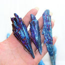 Mineral Specimen Titanium Crystals Cluster Black Tourmaline Healing Jet Stone
