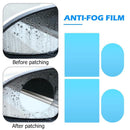 4pcs Car Rearview Mirror Protective Films Window Mirror Anti Fog Rainproof Films