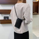 Retro Women PU Leather Solid Color Shoulder Bag Mini Crossbody Mobile Phone Bags