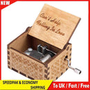 Classic Delicate Wooden Hand-Cranked Music Box Elegant Sound Ornament Kids Gift