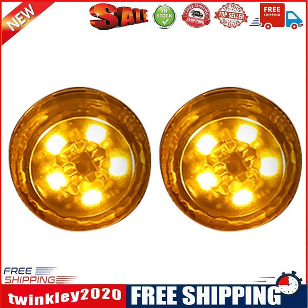 2pcs LED Car Door Warning Lights Anti Rear-end Collision Lamps (Yellow 5LED