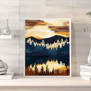 Frameless Oil Paint By Numbers DIY Forest Mountain Picture Craft Kit for Home