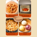 100pcs Air Fryer Liner Mat Paper Baking Mats + Transparent Disposable Glove
