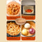 100pcs Air Fryer Liner Mat Paper Baking Mats + Transparent Disposable Glove