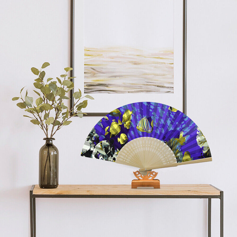 Small Yellow Croaker Oil Paint Folding Fan By Numbers DIY Digital Oil Painting
