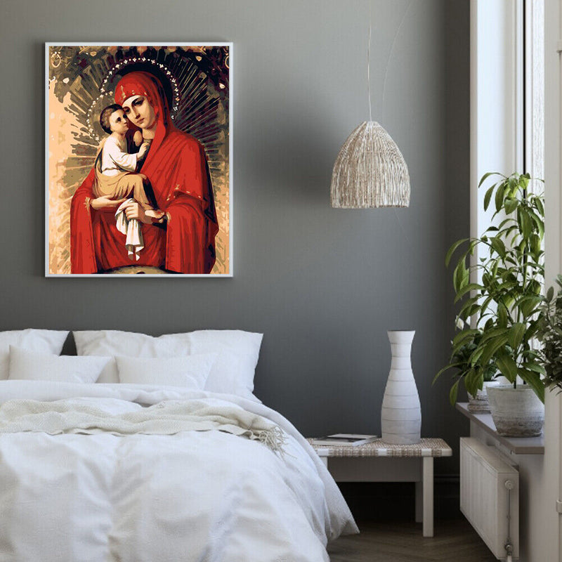 Virgin and Child 40x50cm Oil Paint By Numbers Picture DIY Painting
