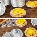 100pcs/Set Disposable Aluminum Foil Tart Pan Mini Pot Bake Plate Pie Tin T7N0