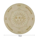 Wooden Divination Pendulum Board Metaphysical Altar Art Ornaments (D 15cm) Newly