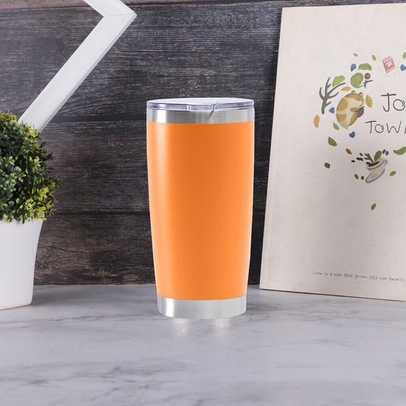 Thermal Car Mug Cup Stainless Coffee Vacuum Insulated Water Bottle (Orange)