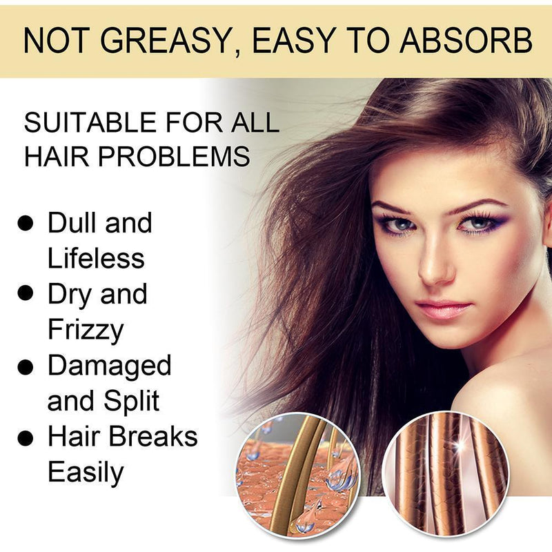 Argan Oil Dry Dyed Damaged Hair Repair Serum Improve Split Ends for Unisex