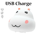 Rechargeable Indoor Lighting Healing Little Hippo LED Table Lamp Night Light