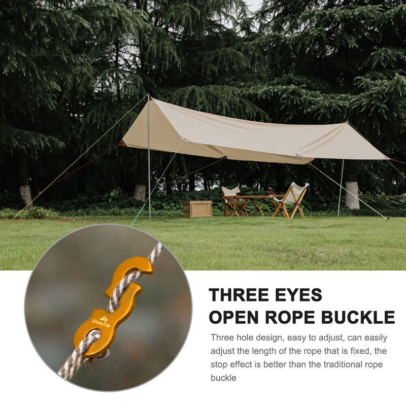 ShineTrip 10pcs Outdoor Camping Tent Rope Buckles S-Shaped Tensioner Fasteners